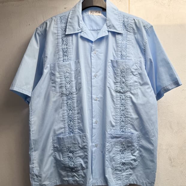 Platoon Light Blue Guayabera Shirt
