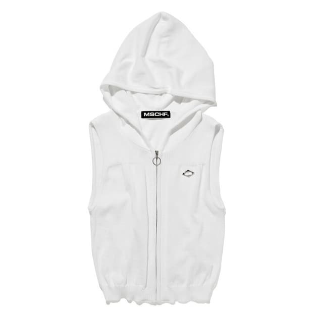 Rhombus Hooded Knit Vest