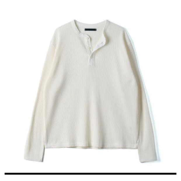 90’s Thermal Henley Neck Gym white