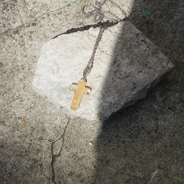010 Yellow Cross Necklace