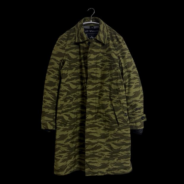 STUSSY x OGAWA 타이거 카모 코트