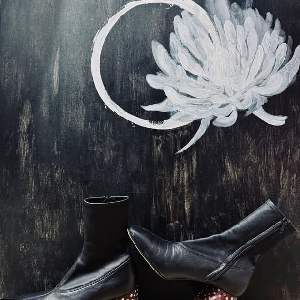 헬무트랭 스퀘어 토 레더부츠