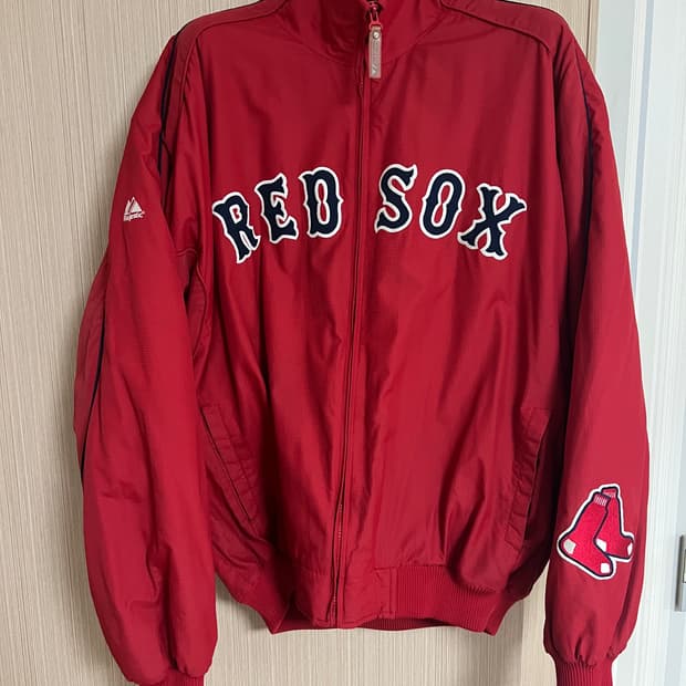 XL 마제스틱 보스턴 레드삭스 덕아웃 자켓 오왼