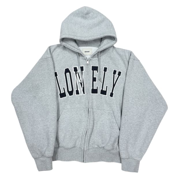 NOBANT 노앙 론리 기모 후드집업 자켓 L 그레이