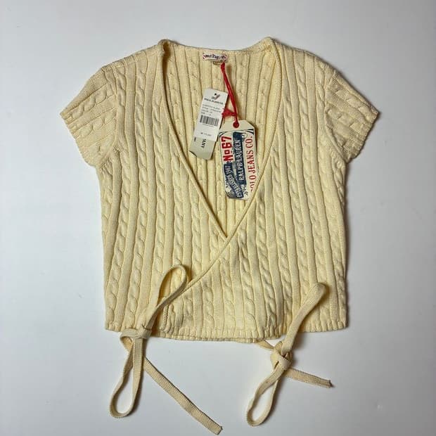 폴로 진스 00's Y2K 크롭 니트 미니 가디건 PN8820