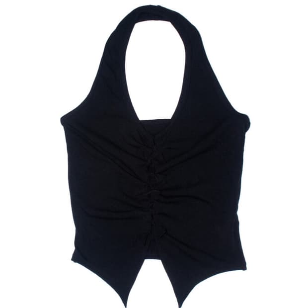 Taae 슬릿 홀터넥 슬리브리스 나시