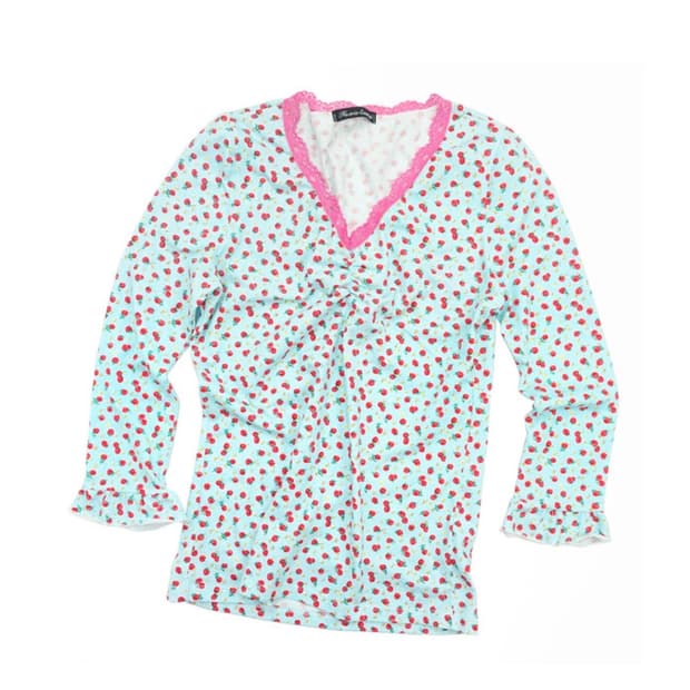 샵페어리 little strawberry lace top (mint)