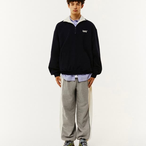 (L) 1993스튜디오 빈티지 반 집업 네이비