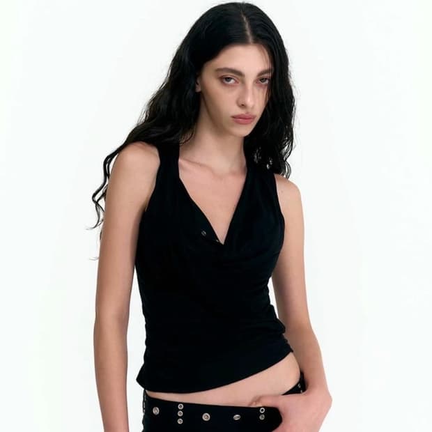 2000아카이브 드레이핑 헨리탑 DRAPED HENLEY TANK