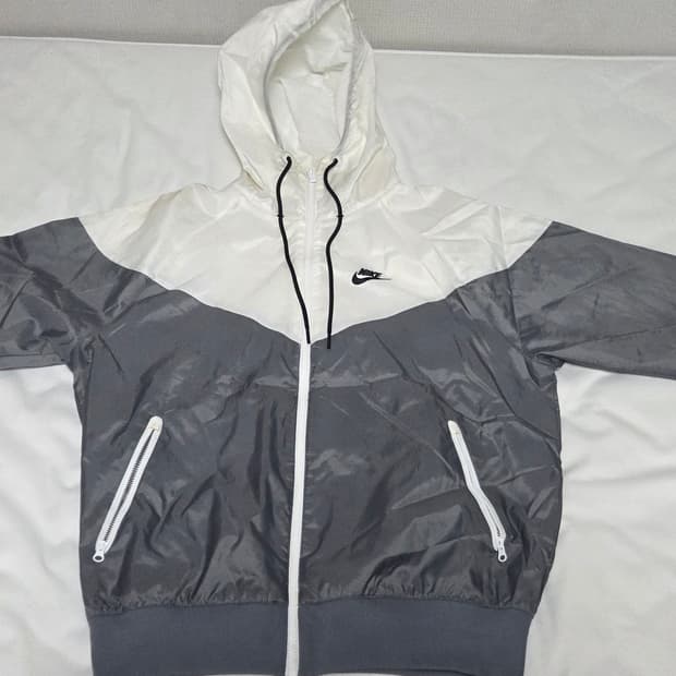 나이키 바람막이 화이트/그레이 나이키 후드집업