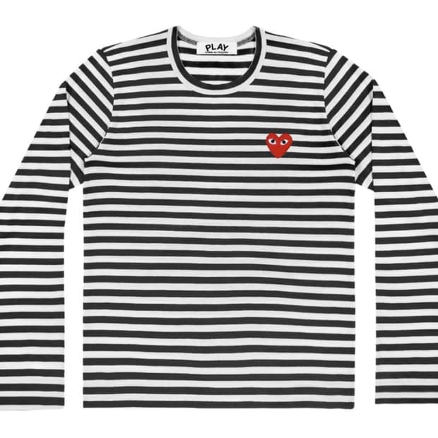 꼼데가르송 스트라이프 롱슬리브