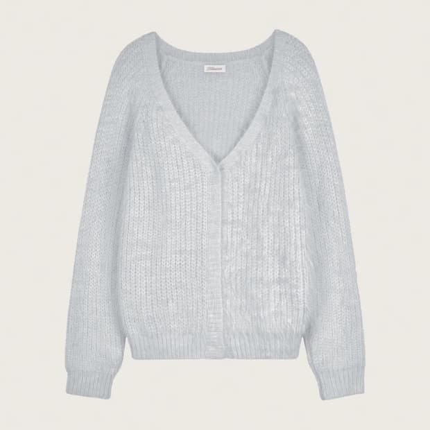 클리시어 슈가플럼 가디건 베이비블루