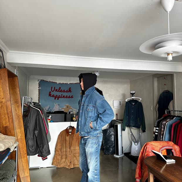 Wrangler HERO 코듀로이 카라 블랭킷 라이닝 데님 자켓