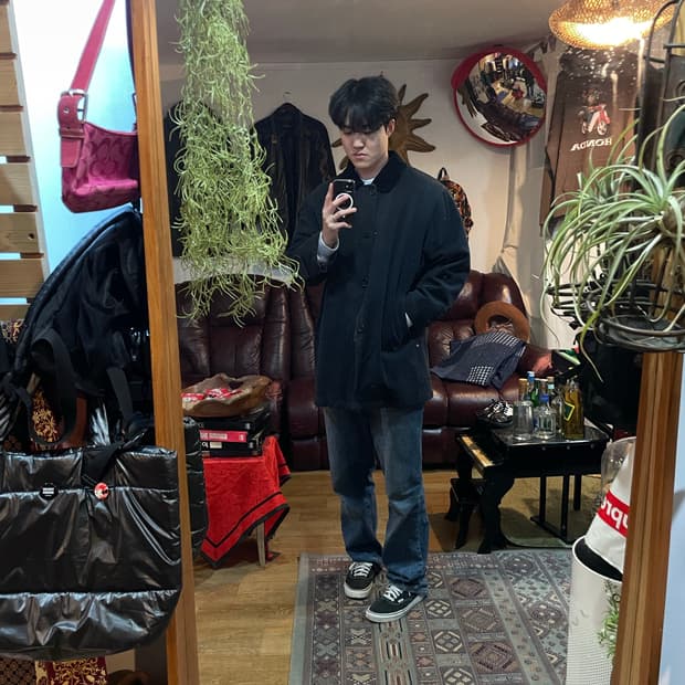 vtg 트윌코튼 미들 코트