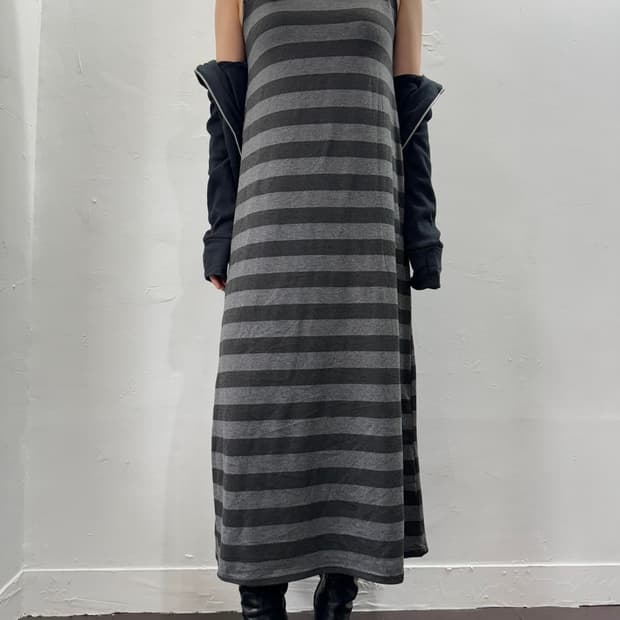 stripe long onepiece