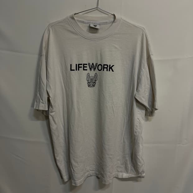 라이프워크 불독 반팔티 화이트 L