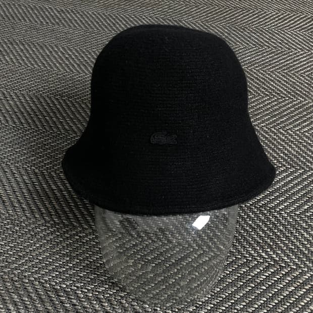 라코스테 자수로고 울 버킷햇 블랙o 3479