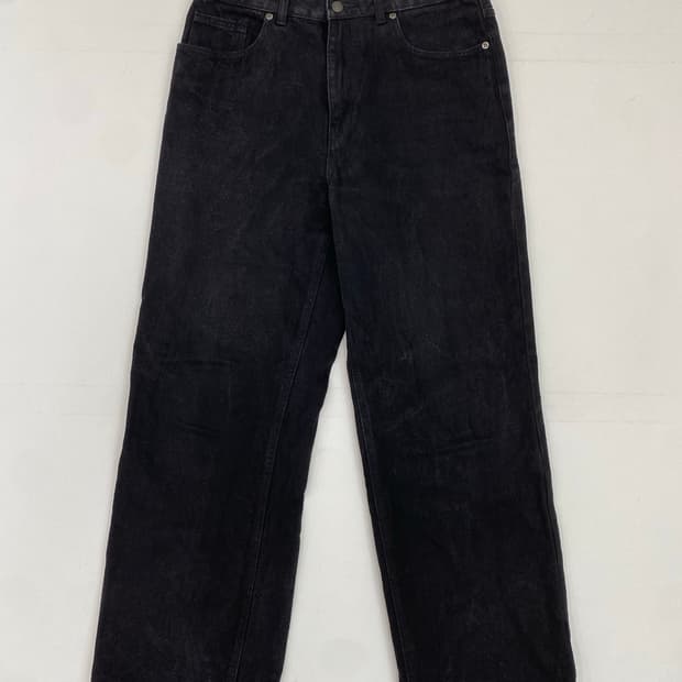 무신사 스탠다드 와이드 데님 블랙 (31)