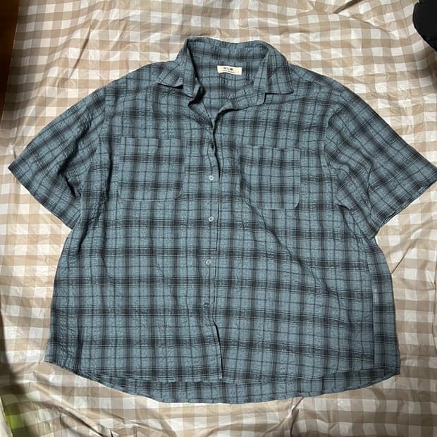 굿라이프웍스 반팔셔츠 L 여름 체크 티셔츠 반팔티