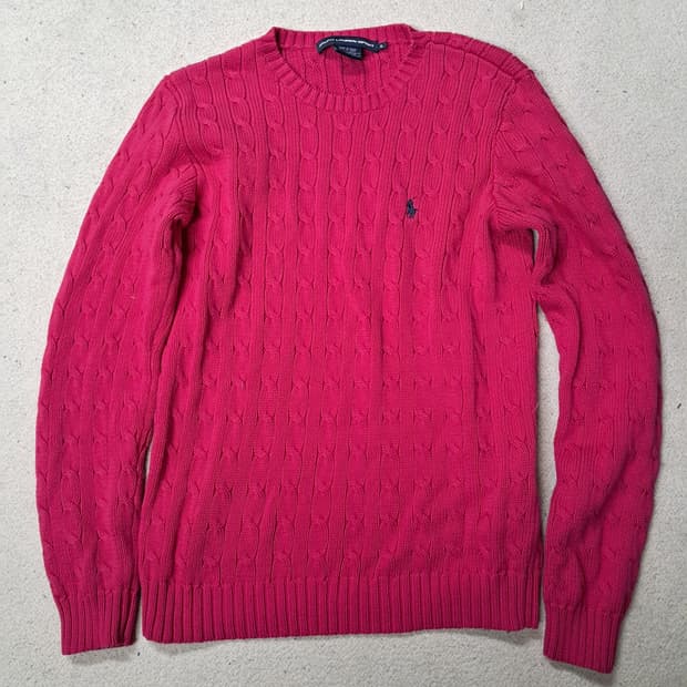 폴로 케이블니트