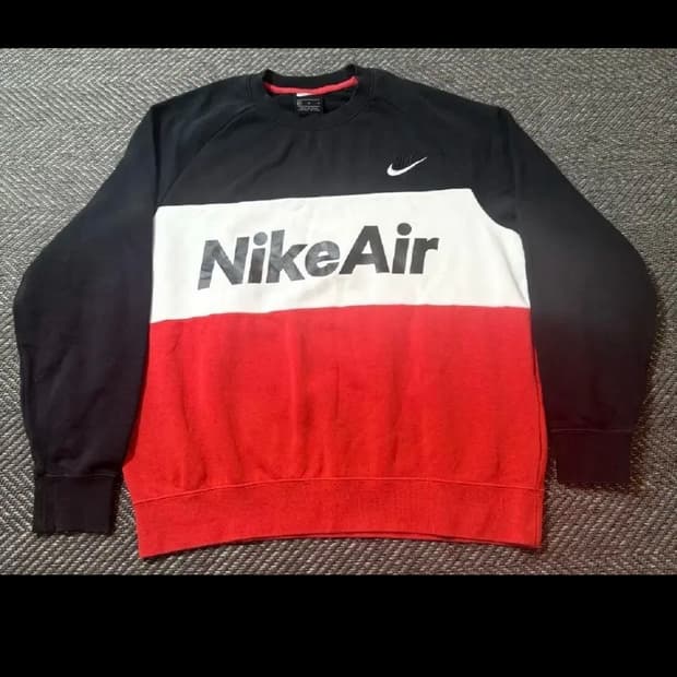 나이키 삼색 컬러블록 air 맨투맨 XL