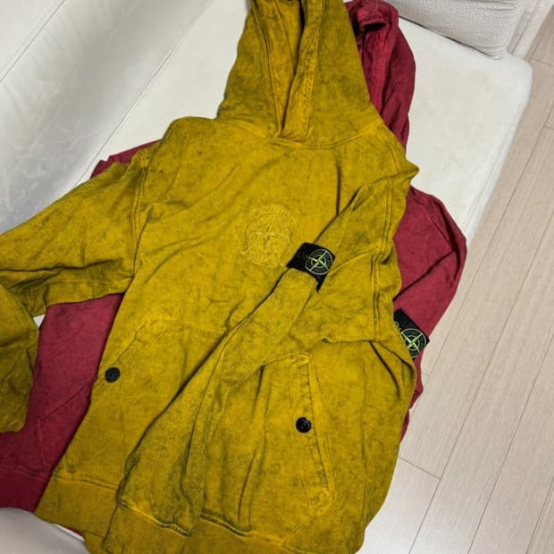 스톤아일랜드 슈프림 콜라보 후드 xl