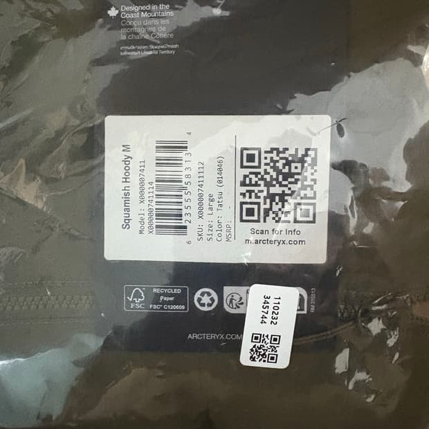 아크테릭스 스쿼미시 타츠 새제품