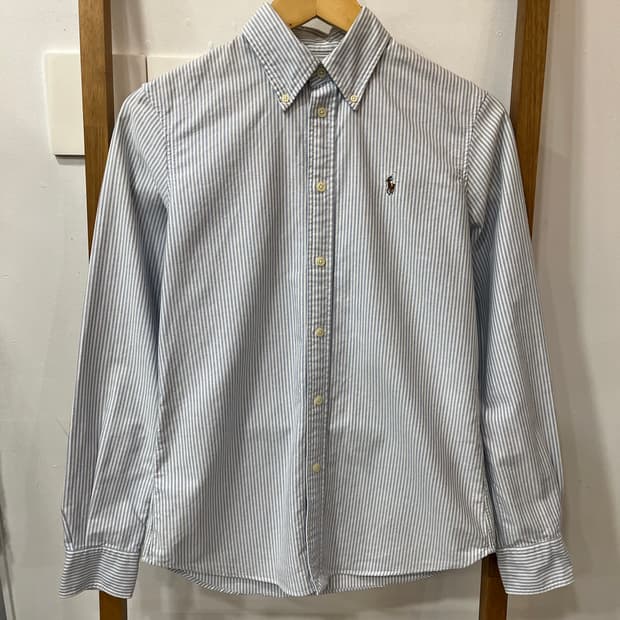 [S] 폴로 랄프로렌 커스텀핏 스트라이프 셔츠 / 멀티포니