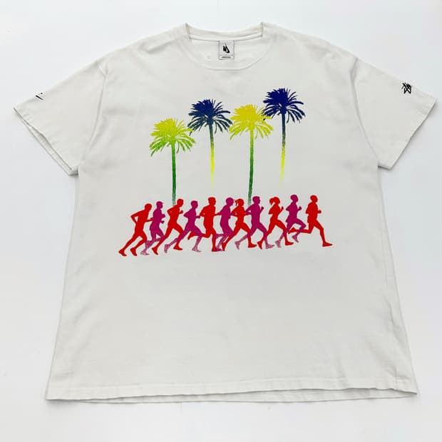 NIKE X STUSSY 더글라스 팜 트리 반팔 티셔츠 화이트