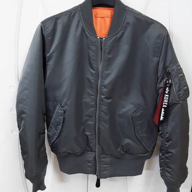 알파인더스트리 남성 MA-1 플라이트 자켓 건메탈 M