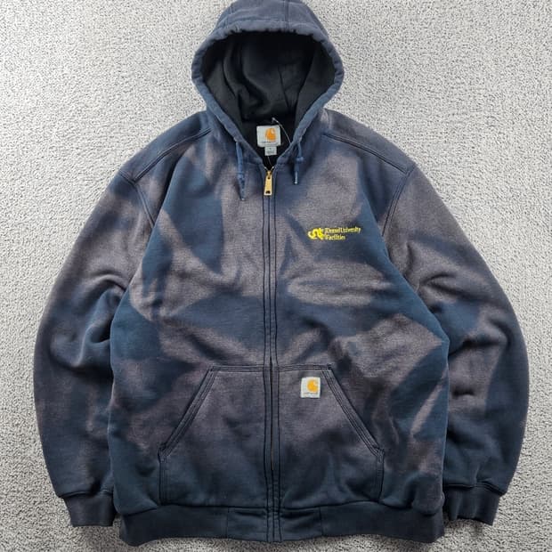 칼하트 다잉 워시드 커스텀 스웻 후드 집업 ( L ) / 10881