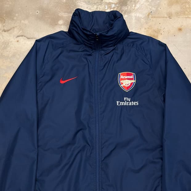 M 나이키 아스날 내장후드 네이비 바람막이