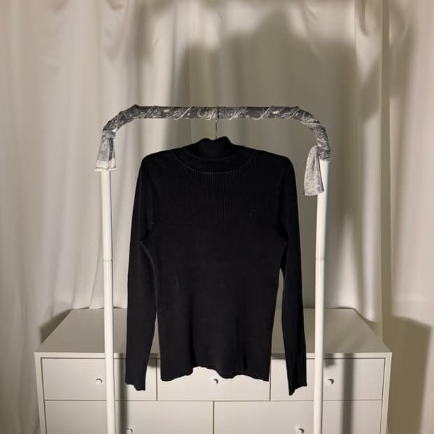 turtleneck knit washed black 