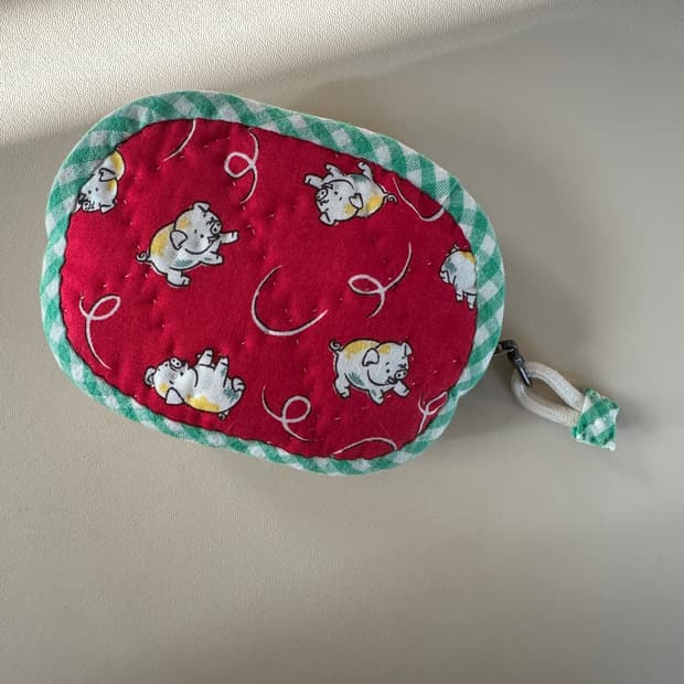 빨간돼지 카드 지갑