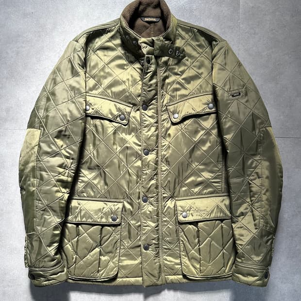 바버 카키 퀄티드 자켓 (va.69)