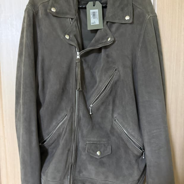 올세인츠 Holt 스웨이드 바이커 자켓 M