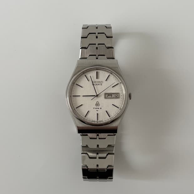 70s TYPE2 texture dial silver quartz