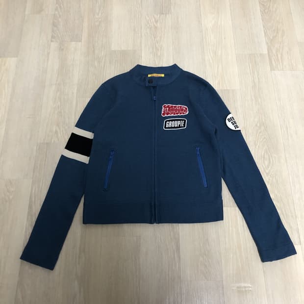 (F) 새상품 히스테릭 글래머 그루피 집업 니트 카페레이서 자켓
