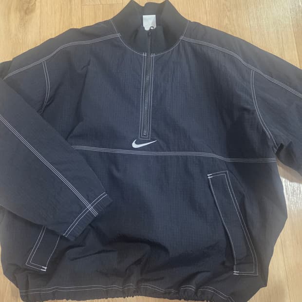 슈프림 x 나이키 립스탑 풀오버 블랙 - 24SS