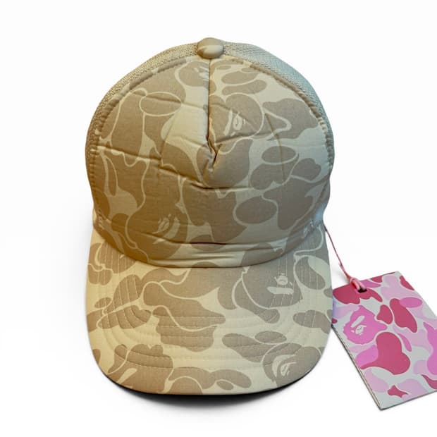 베이프 에이피(APEE) OG 카모 메쉬 트러커 캡, F