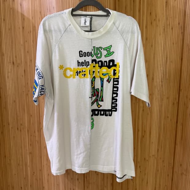 crafted raglan sleeve collage tee v9