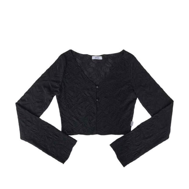 애즈온 MIKA CARDIGAN BLACK