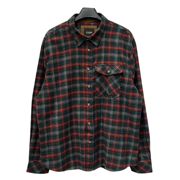 CQR 체크 플란넬 셔츠 남방 4XL