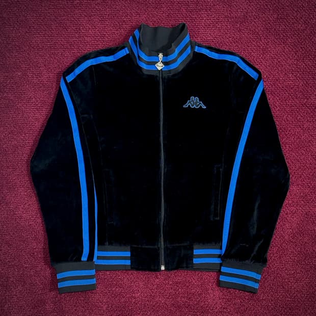 올드스쿨 카파 벨벳 벨루어 트랙탑 져지 S