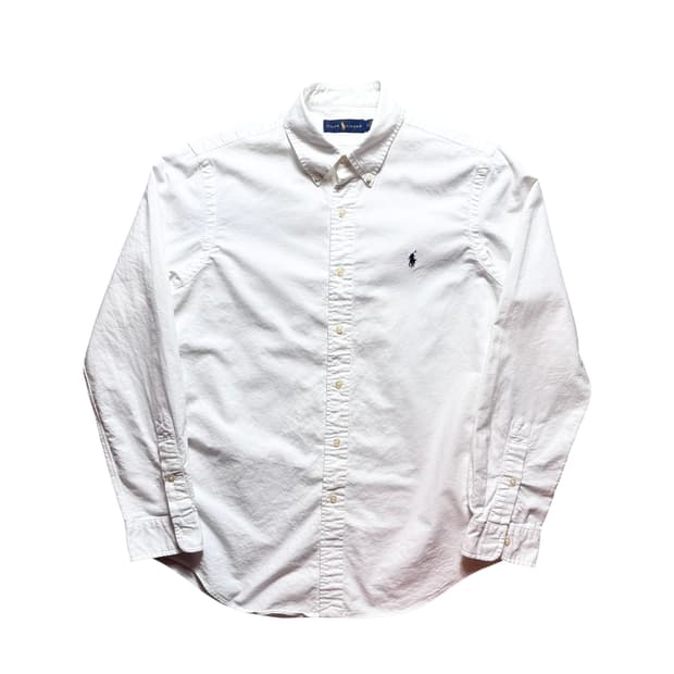 폴로 옥스퍼드면 화이트 셔츠