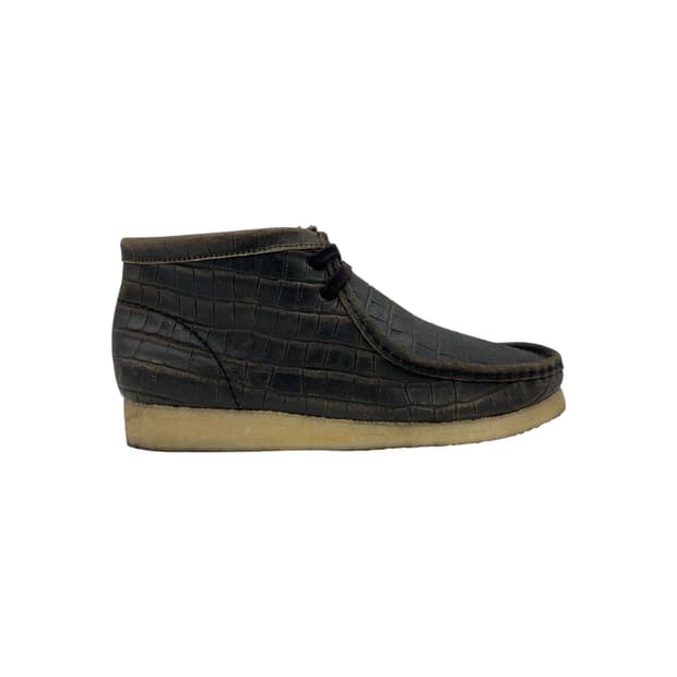 275 클락스 왈라비 부츠 블랙 크로커다일 디스트레스드