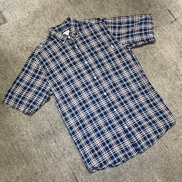 (M) Carhartt 칼하트 체크 반팔 셔츠