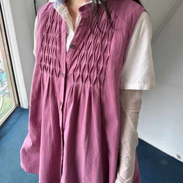 Natural cotton shirred design loose 2way
