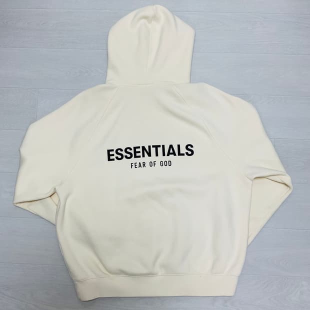 에센셜 피어오브갓 백로고 후드티