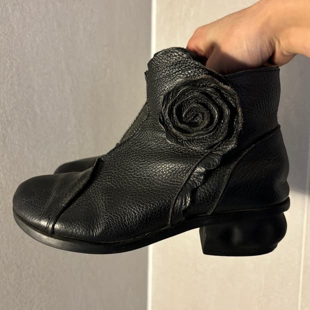 Jpn 빈티지 레더 앵클부츠